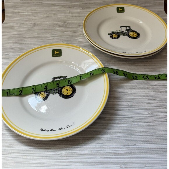 JOHN DEERE ✨ Gibson Plate Set ceramic good condition - Picture 8 of 10